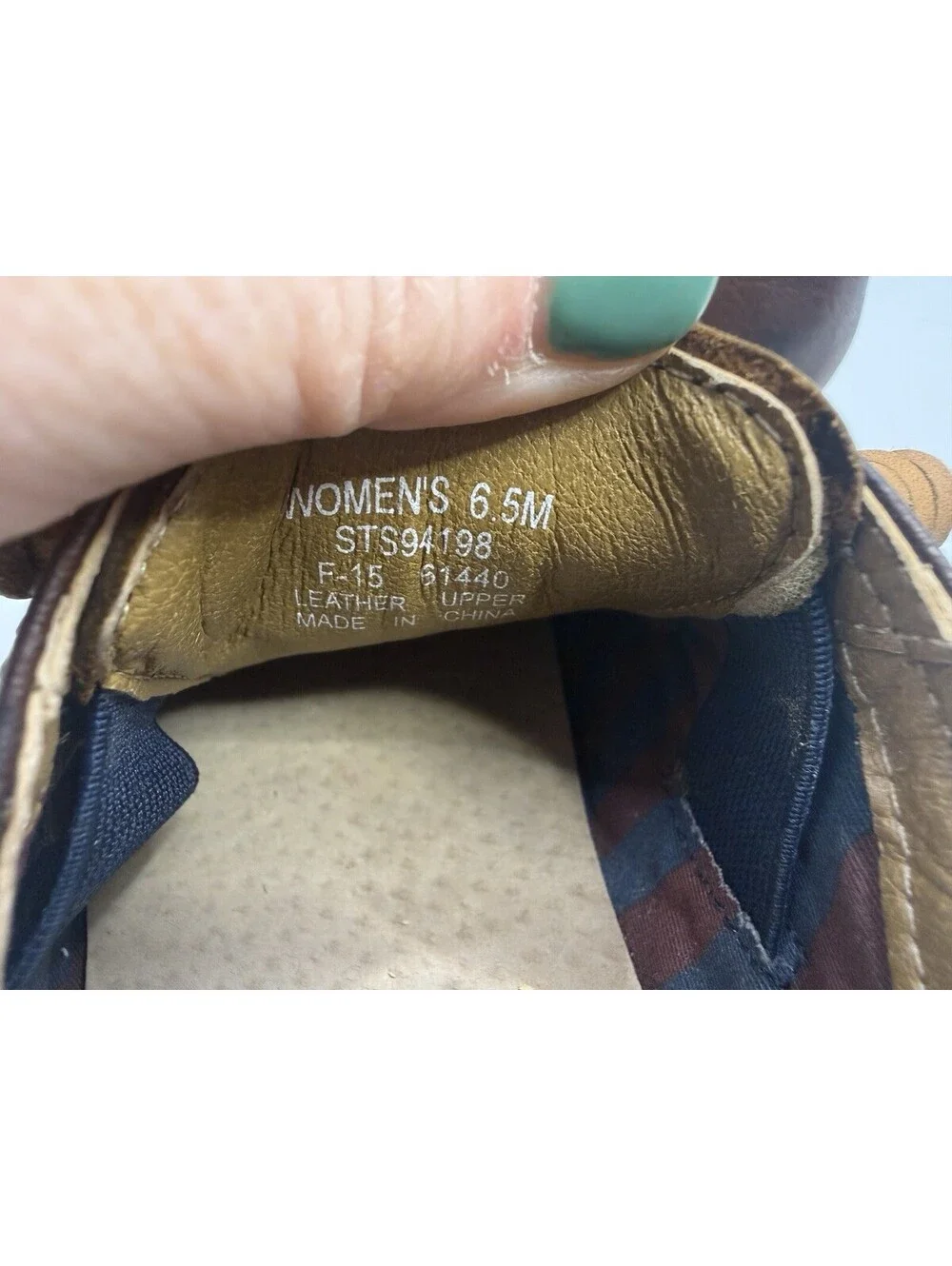 Sperry Top Sider Dress Shoes Womens 6.5 Oxford Lace Up Almond Toe Leather Brown